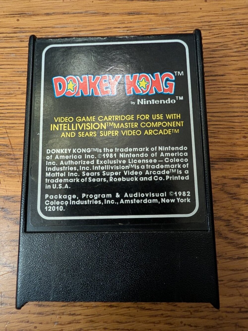 Vintage 1982 Intellivision Donkey Kong Coleco + English & French Canadian Manual